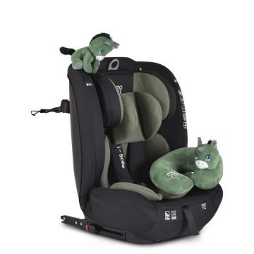   ISAFE autósülés ISIZE és ISOFIX ülésemelővé alakítható 76-150cm ZÖLD