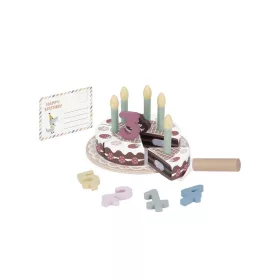  TOOKY Spielzeug Holzspielzeug Geburtstagskuchen-Set Pastellfarben