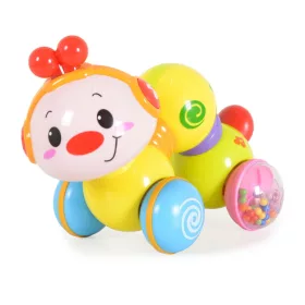   HOLA Babyspielzeug, fröhlicher, sich bewegender Wurm mit Rädern, Kunststoff