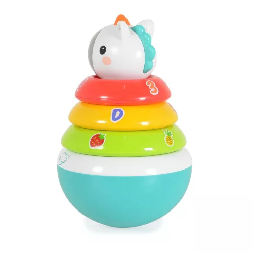 HOLA kleiner Cartoon-Turm Einhorn Roly-Poly Kunststoff BUNTEL