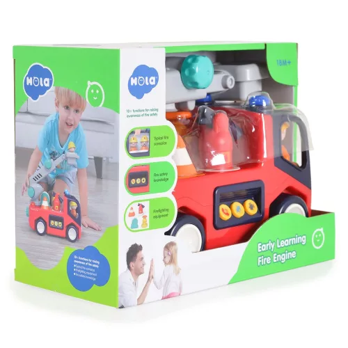 HOLA Feuerwehrwagen mit Geräuschen und Lichtern ROT