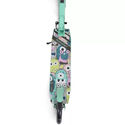 MONSTER Scooter, 2 große Räder, Stahlrahmen, 100 kg, verstellbar von 84-97 cm, GRÜN