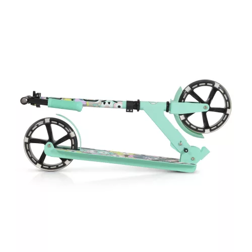 MONSTER Scooter, 2 große Räder, Stahlrahmen, 100 kg, verstellbar von 84-97 cm, GRÜN