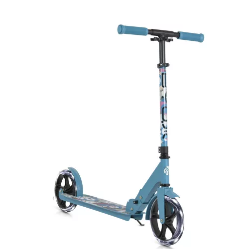MONSTER Scooter, 2 große Räder, Stahlrahmen, 100 kg, verstellbar von 84–97 cm, BLAU