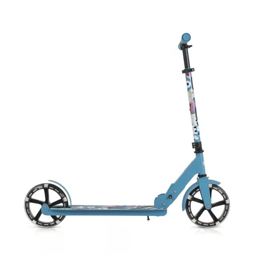 MONSTER Scooter, 2 große Räder, Stahlrahmen, 100 kg, verstellbar von 84–97 cm, BLAU