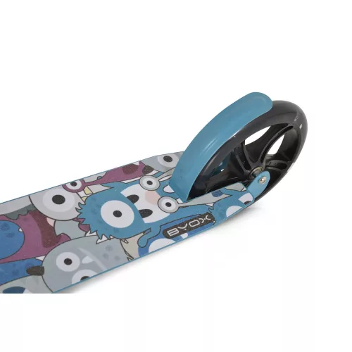 MONSTER Scooter, 2 große Räder, Stahlrahmen, 100 kg, verstellbar von 84–97 cm, BLAU