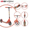 MONSTER Scooter, 2 große Räder, Stahlrahmen, 100 kg, verstellbar von 84–97 cm, ROT