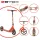 MONSTER Scooter, 2 große Räder, Stahlrahmen, 100 kg, verstellbar von 84–97 cm, ROT