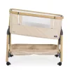 AMO Babybett, 7 Positionen, mit Moskitonetz und Aufbewahrungskorb, Beige