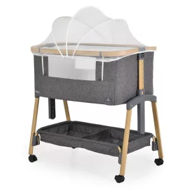   AMO Babybett, 7 Positionen, mit Moskitonetz und Aufbewahrungskorb, S.GRAY