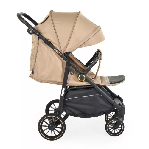 Buggy Kinderwagen, faltbar, große Räder, leicht, Beige