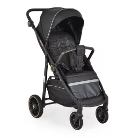 Buggy Kinderwagen, faltbar, große Räder, leicht, SCHWARZ