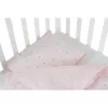 Nook 3 részes bébi ágynemű huzat garnitúra PINK CSILLAG