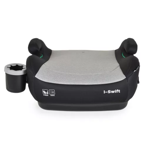 I-SWIFT ülésemelő pohártartóval 125-150cm I-SIZE és ISOFIX SZÜRKE