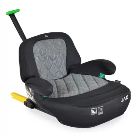   JAX Kindersitz mit Rückenlehne 125-150 cm mit Befestigungsgurt, ISOFIX, GRAU