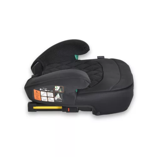 JAX autós ülésmagasító háttámlával 125-150cm rögzítő hevederrel, ISOFIX FEKETE