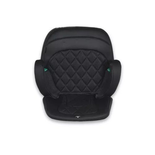JAX autós ülésmagasító háttámlával 125-150cm rögzítő hevederrel, ISOFIX FEKETE