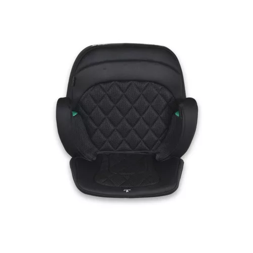JAX autós ülésmagasító háttámlával 125-150cm rögzítő hevederrel, ISOFIX FEKETE