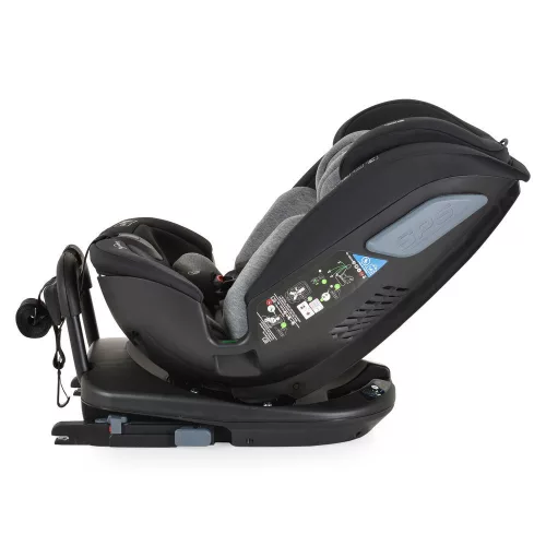 GRAVITY I-size autós ülés 40-150cm, SPS, forgatható talp, pamut huzat SZÜRKE