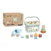Tooky toy 3in1 készségfejlesztő doboz formabedobóval