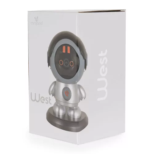 WEST bébiőr, kamera, 3.0Mp, wifis, 4G, babaforma SZÜRKE/kék