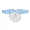 Bären-Lätzchen mit langen Ärmeln, Teddybärmuster, PVC/Textil BLAU