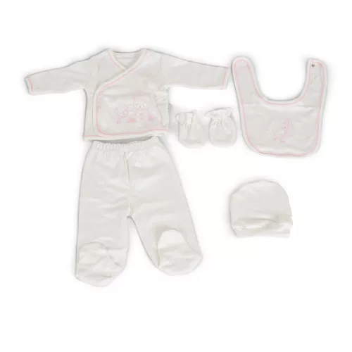Babykleidungsset zum Mitnehmen, Neugeborenenkleidung in Geschenkbox, rosa/rosa