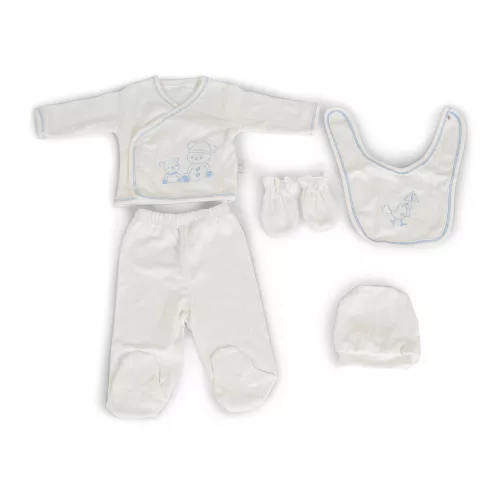 Babykleidungsset zum Mitnehmen, Neugeborenenkleidung in Geschenkbox BLAU