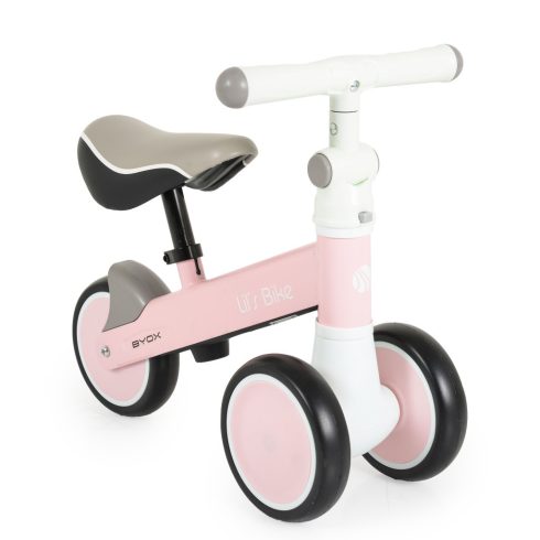 LIL'S mini futóbicikli 3 kerekű járgány, elöl 2 kerék, elfordítható kormánnyal PINK/rózsa