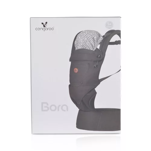 BORA bébi hordozó 3 poziciós, pamut SZÜRKE