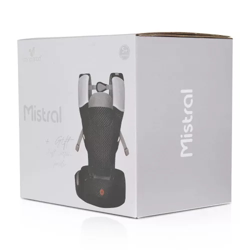 MISTRAL bébi hordozó 3 poziciós, ergonomikus, hálós TÜRKIZ