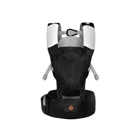   MISTRAL Babytrage, 3 Tragepositionen, ergonomisch, Netzgewebe, SCHWARZ