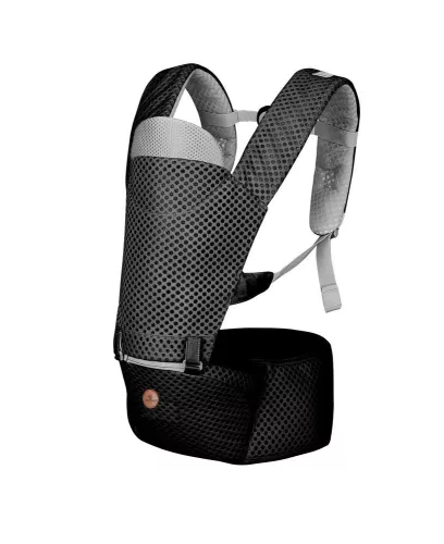 MISTRAL bébi hordozó 3 poziciós, ergonomikus, hálós FEKETE