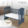 AIR MEMORY Matratze 120x60cm 3-lagig, Kokosnuss + Schwamm + Memory-Schaum WEISS