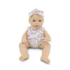 BABA 30cm  újszülött maciruhában kisnyuszival PINK