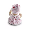 BABA 30cm újszülött macival PINK