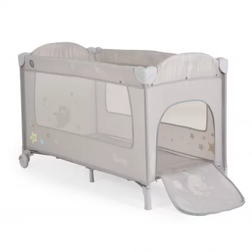 MONI Sleepy összecsukható luxus utazóágy 2 szint+pelenkázó+ játék SZÜRKE