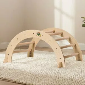 PIKLER fa MÁSZÓHÍD rámpával  Montessori  79*40cm+92cm rámpa NATUR