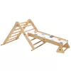 PIKLER 2in1 fa MÁSZÓKA 3szög és mászórámpa Montessori 132*60cm NATUR