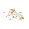 PIKLER 2in1 fa MÁSZÓKA 3szög és mászórámpa Montessori 132*60cm NATUR