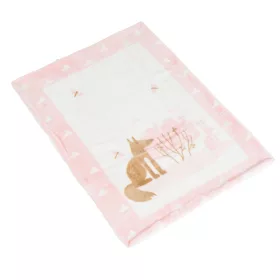 Babydecke LITTLE FRIENDS 80x110 cm Waldtier ROSA