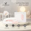 Babydecke LITTLE FRIENDS 80x110 cm Waldtier ROSA