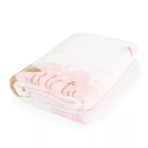 Babydecke LITTLE FRIENDS 80x110 cm Waldtier ROSA