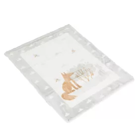 Babydecke LITTLE FRIENDS 80x110 cm Waldtier GRAU