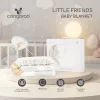 Babydecke LITTLE FRIENDS 80x110 cm Waldtier GRAU
