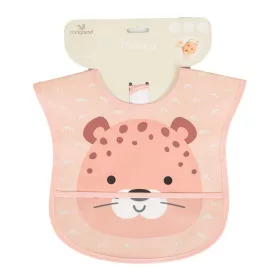   MOODY Latzhose mit Taschen, Klettverschluss, Leopardenmuster PINK