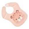 MOODY Latzhose mit Taschen, Klettverschluss, Leopardenmuster PINK