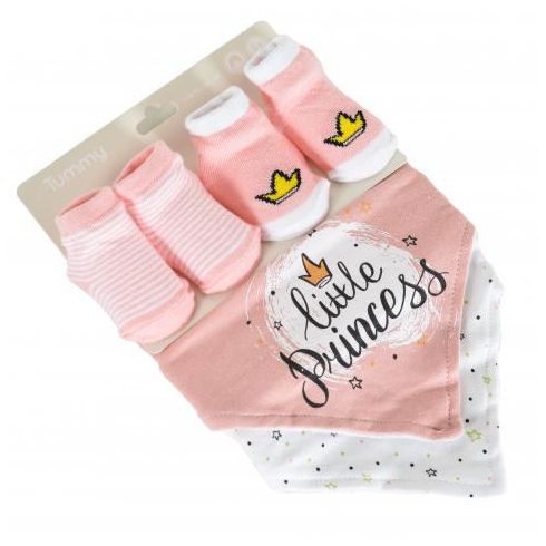 TUMMY zokni+nyálkendő szett 2+2db PINK