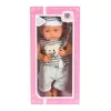 BABY 36 cm JUNGE Puppe mit gestreifter Hose