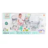 BABA játékszett 36 cmes FIÚ babával delux playset KÉK